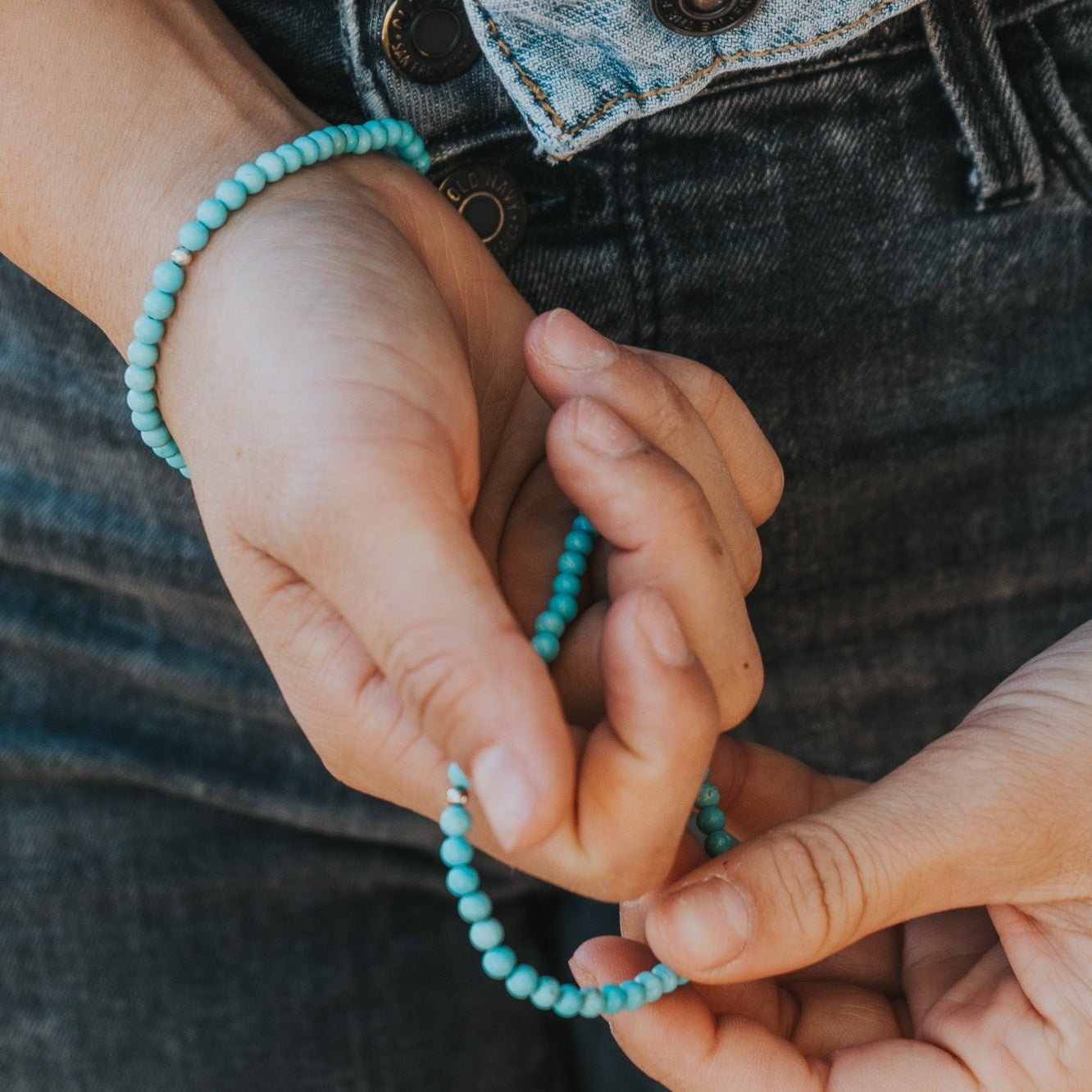 Turquoise Gemstone Wrap Bracelet