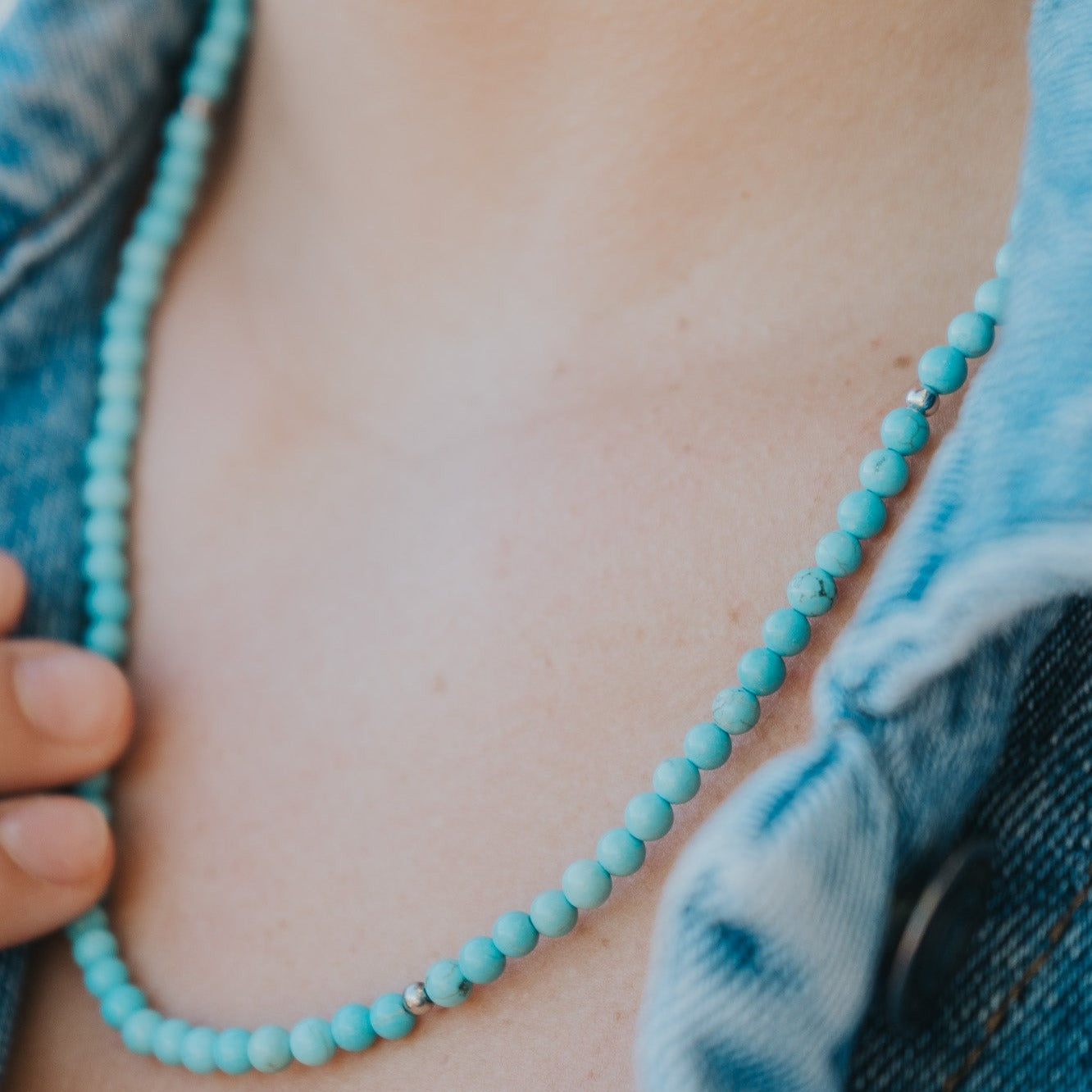 Turquoise Gemstone Wrap Bracelet