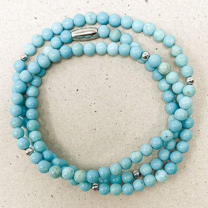 Turquoise Gemstone Wrap Bracelet