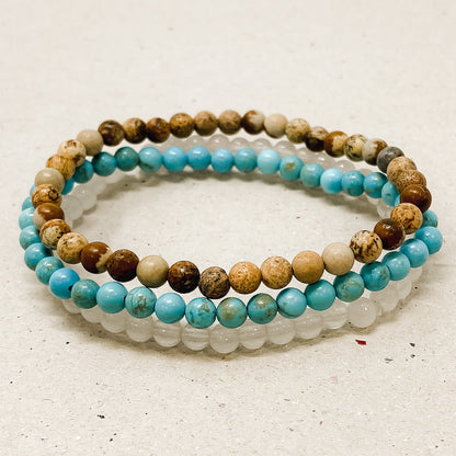 Soothing & Connection Gemstone Bracelet Stack