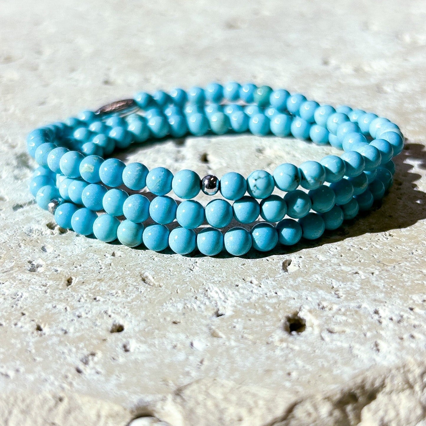 Turquoise Gemstone Wrap Bracelet