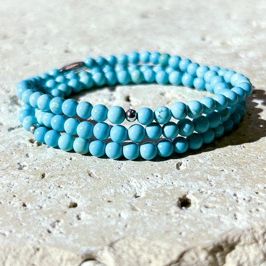 Turquoise Gemstone Wrap Bracelet